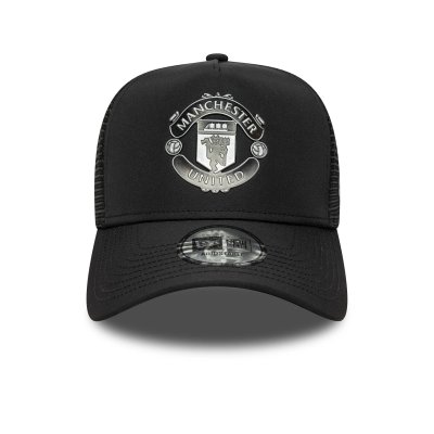 Manchester United x New Era Reflective Crest Trucker Cap Black