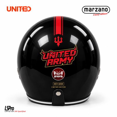 Helmet United Army - Born To Be Red - Glossy