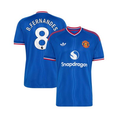 Manchester United 26/27 away Replica Jersey w/ Bruno Fernandes Print