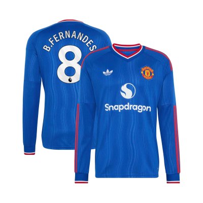 Manchester United 26/27 Away Replica Jersey Long Sleeve w/ Bruno Fernandes print