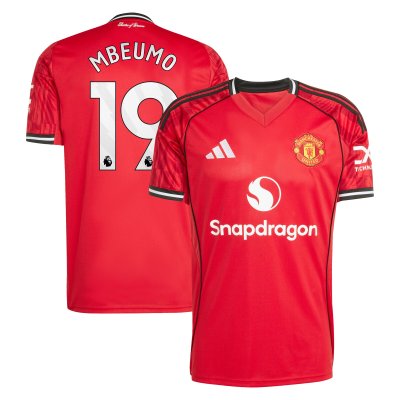Manchester United adidas Home Shirt 2025-26 with Mbeumo 19 printing