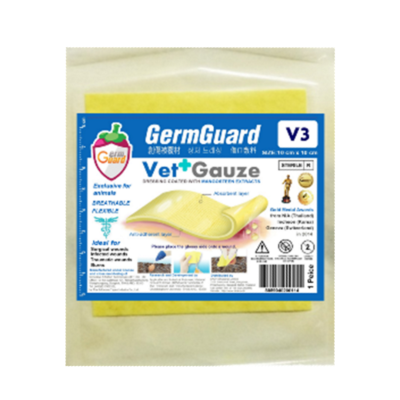 GermGuard แผ่นปิดแผลสำหรับสัตว์ Vet+Gauze รุ่น V3