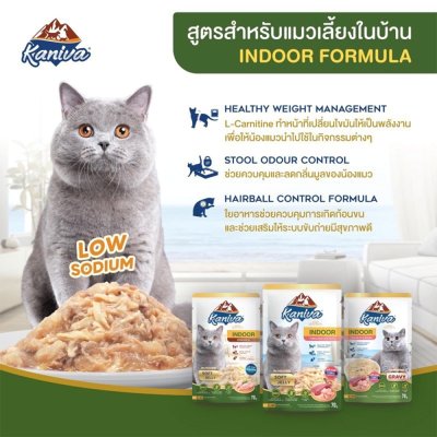 อาหารเปียกแมว คานิว่า Kaniva ขนาด 70 กรัม (แมวเลี้ยงในบ้าน)