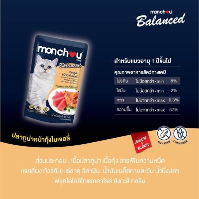 อาหารเปียก Monchou Balance มองชูบาลานซ์ 80 g.