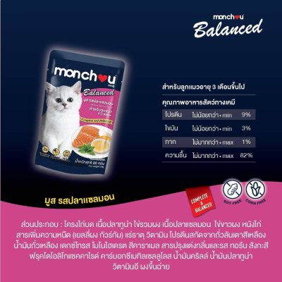 อาหารเปียก Monchou Balance มองชูบาลานซ์ 80 g.