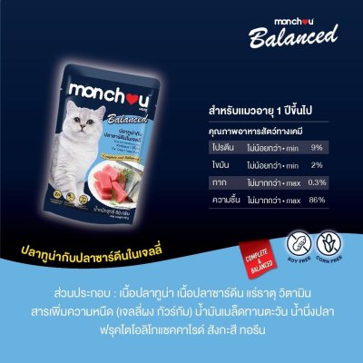 อาหารเปียก Monchou Balance มองชูบาลานซ์ 80 g.