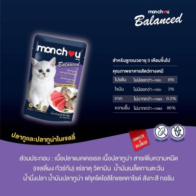 อาหารเปียก Monchou Balance มองชูบาลานซ์ 80 g.