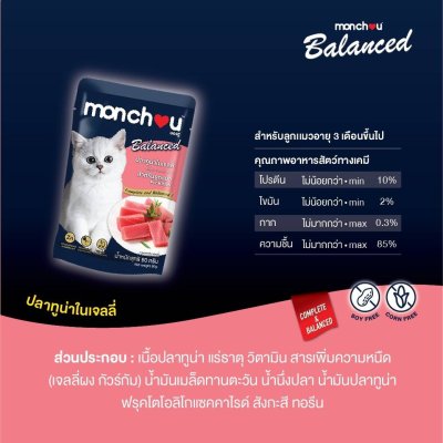 อาหารเปียก Monchou Balance มองชูบาลานซ์ 80 g.