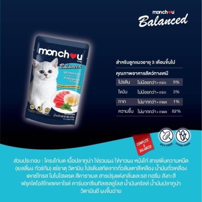 อาหารเปียก Monchou Balance มองชูบาลานซ์ 80 g.