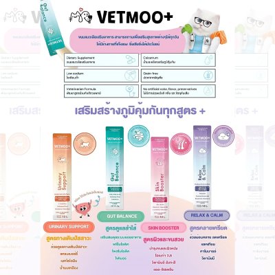 ขนมแมวเลีย Vetmoo+ เว็ทมู วิตามินแมว ขนาด 12 กรัม