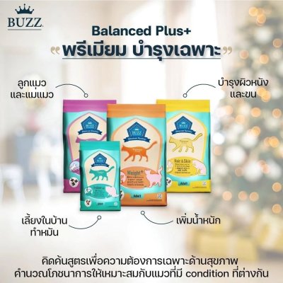 อาหารเม็ดแมวบัซซ์ Buzz Premium Advance Nutrition ขนาด 1 กิโลกรัม