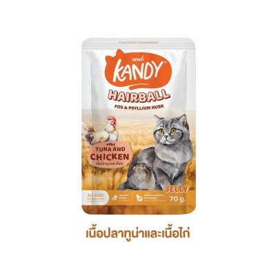 อาหารเปียกแมว Kandy สำหรับลูกแมว และแมวโต ขนาด 70 กรัม