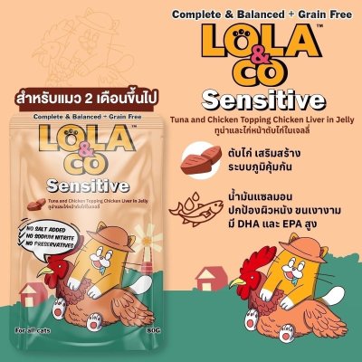 อาหารเปียกแมว Lola&CO โลล่าแอนด์โค ขนาด 80 กรัม