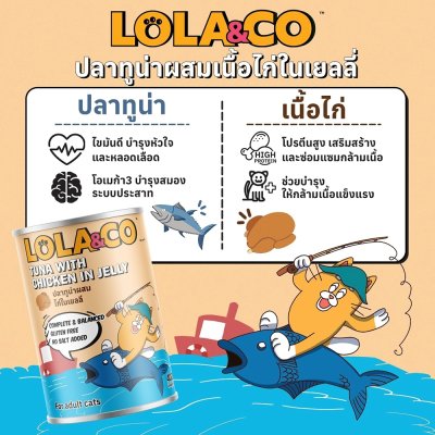 อาหารเปียกแมว Lola&CO โลล่าแอนด์โค ขนาด 400 กรัม
