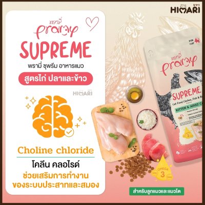 อาหารแมวชนิดเม็ด Pramy Supreme ถุง 1 KG