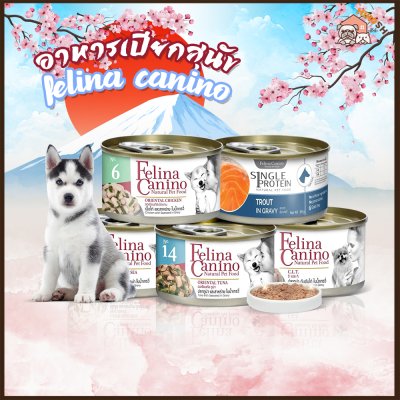 อาหารเปียกหมา เฟลิน่า คานิโน่ Felina Canino อาหารสุนัข สุขภาพดี ขนาด 85 กรัม (แบบกระป๋อง)
