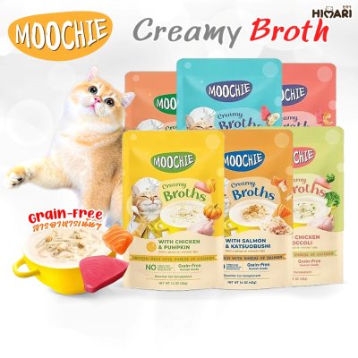 อาหารเปียกแมวมูชี่ Moochie Creamy Broths ขนาด 40 กรัม