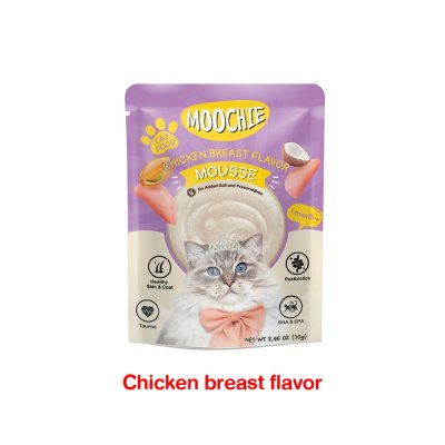 อาหารเปียกแมว มูชี่ Moochie สูตร Meaty ขนาด 70 กรัม (แบบมูส)