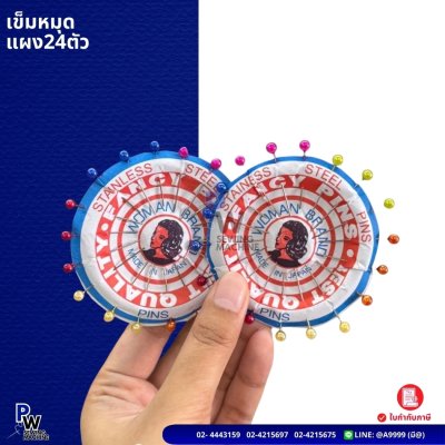 เข็มหมุด แผง24ตัว