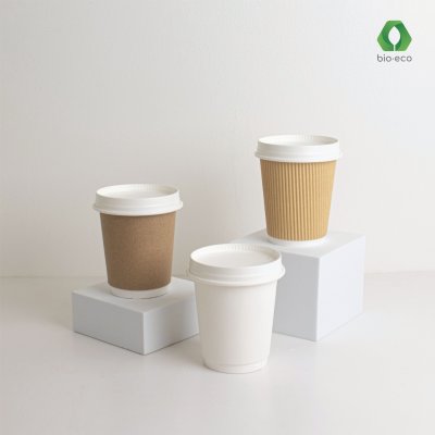 BIO White Paper Lids 90 mm