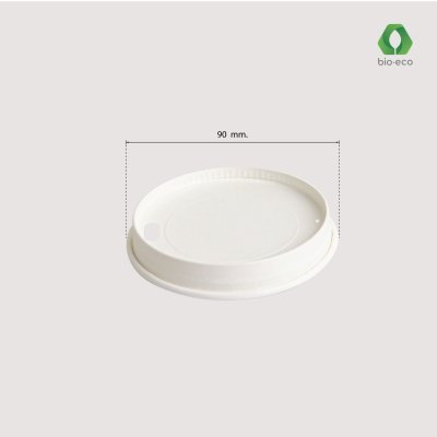 BIO White Paper Lids 90 mm