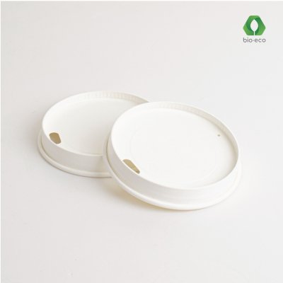 BIO White Paper Lids 90 mm