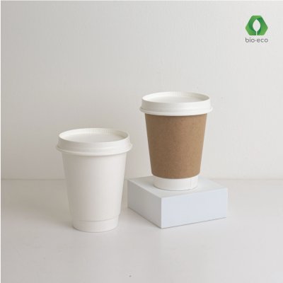 BIO White Paper Lids 80 mm