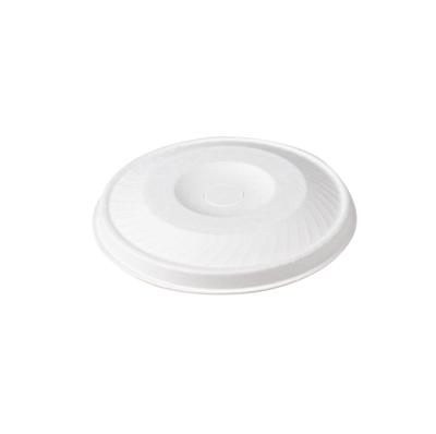 White Bagasse Flat Lid ( 12/16/22oz.) ฝาเรียบชานอ้อย ขนาด 90 มม.