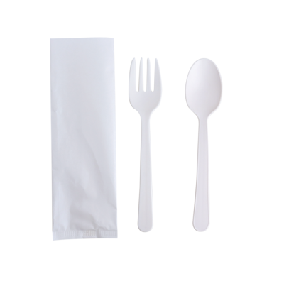 Bio-Based Cutlery Sets 6.5" เซ็ตช้อนส้อมไบโอ ขนาด 6.5 ห่อซองกระดาษ