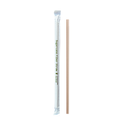 หลอดชานอ้อยห่อกระดาษ 6 x 210 mm