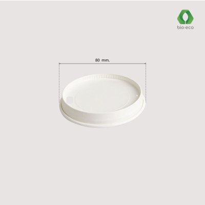 BIO White Paper Lids 80 mm