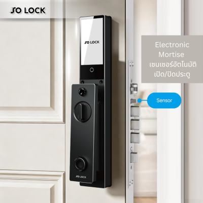 SL12 รุ่น GENIUS - กล้อง2ตัว + เซ็นเซอร์แจ้งสถานะประตู + สแกนฝ่ามือ + สแกนใบหน้า + VDO Call