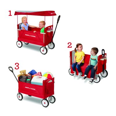 Radio Flyer 3-IN-1 EZ Fold Wagon with Canopy #951Z Radio Flyer 3-IN-1 EZ Fold Wagon with Canopy #951Z