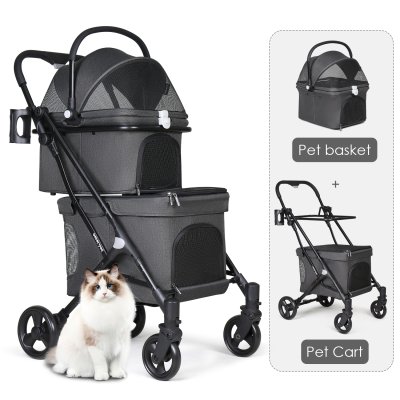 Beberoad T1 Double Pet Stroller | Lightweight Foldable