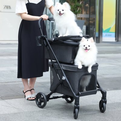 Beberoad T1 Double Pet Stroller | Lightweight Foldable