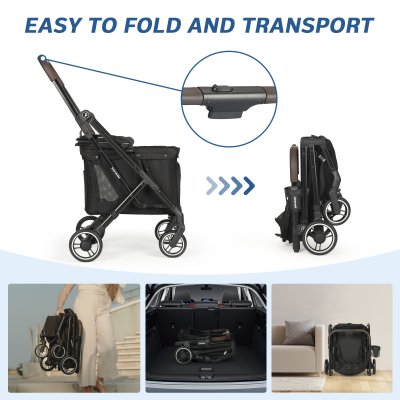 Beberoad X1 Medium Pet Stroller- Black