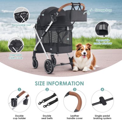Beberoad X6 Luxury Medium Stroller | One-Second Fold Design | 180° Canopy Beberoad X6 Luxury Medium Stroller | One-Second Fold Design | 180° Canopy