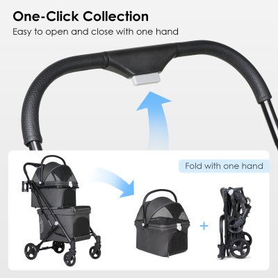 Beberoad T1 Double Pet Stroller | Lightweight Foldable