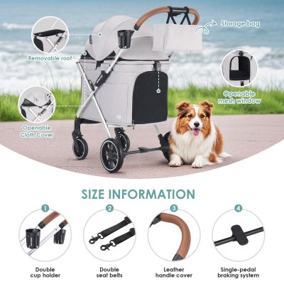 Beberoad X6 Luxury Medium Stroller | One-Second Fold Design | 180° Canopy