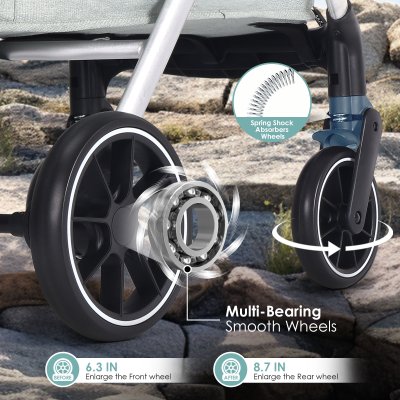 Beberoad X6 Luxury Medium Stroller | One-Second Fold Design | 180° Canopy