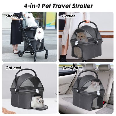 Beberoad T1 Double Pet Stroller | Lightweight Foldable