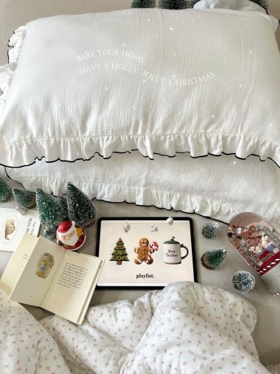 Ruffled Pillowcases Milk Choco