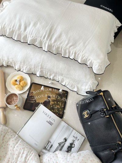 Ruffled Pillowcases Milk Choco