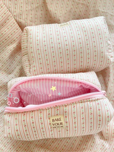 Pink Vintage Floral Pouch bag