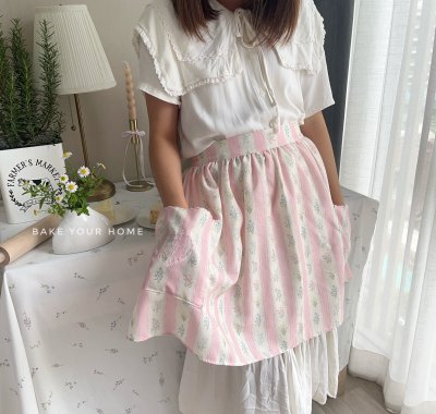 Flower Whispers Half Apron