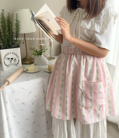 Flower Whispers Half Apron