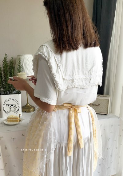 Yellow Cheese Half Apron