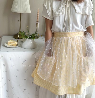 Yellow Cheese Half Apron