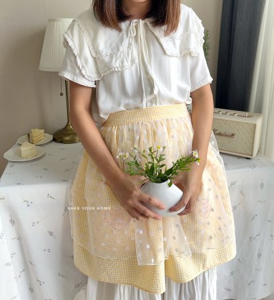 Yellow Cheese Half Apron