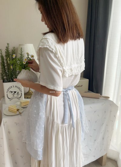 Sky Blue Half Apron